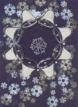 christmas card with snowflakes