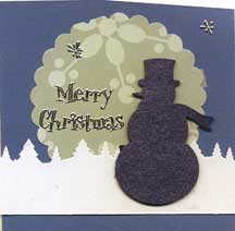 snow man card for the Holidays