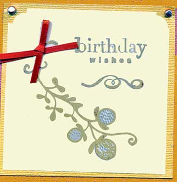 simple stamped birthday card