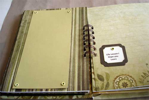 hand made welcome to the world journal