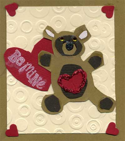 child's teddy bear valentine