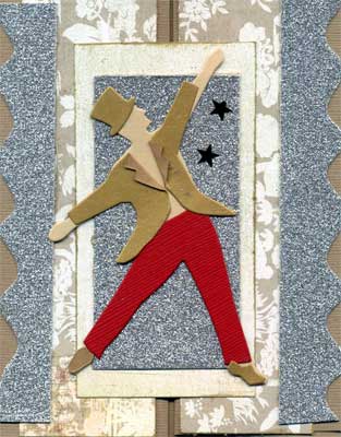 card with dancing man