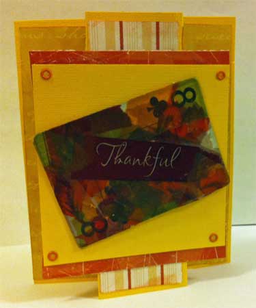 Thanksgiving card with waxed embellishment