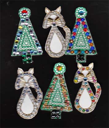 stamped holiday ornaments