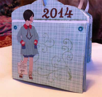 front of tag calendar book