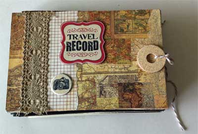 front of mini star book with travelog theme
